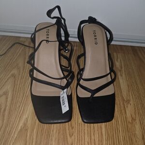 Torrid Black Strappy Heels